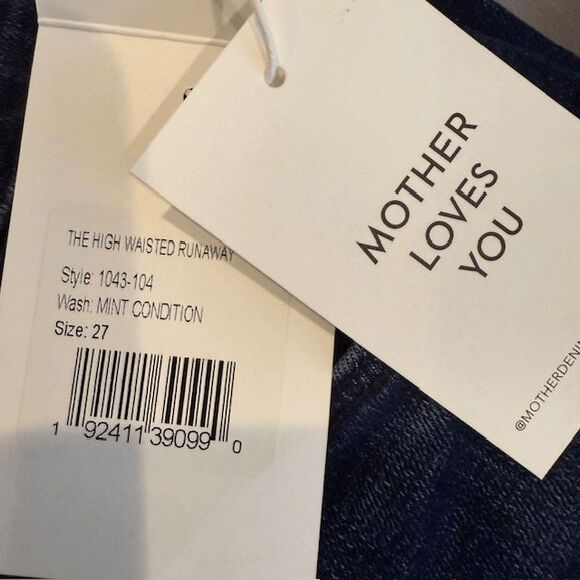 NWT Mother Jeans The High Waisted Runaway in Mint Condition Wash Flare Size 27 - Picture 7 of 16